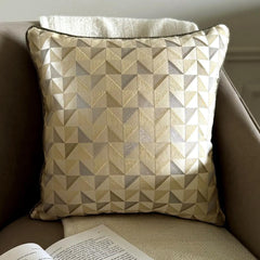 Beige Moire Effects - Beige Silk Throw Pillow Cover