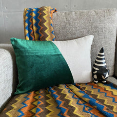 Velutinous Green - Green Velvet Lumbar Pillow Cover