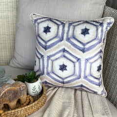 Batik Purple - Purple Velvet Decorative Euro Sham