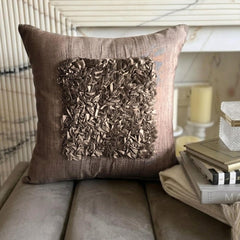 Vintage Champagne Brown Pillow Cover