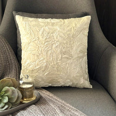 Thats Satin Ribbon - Ivory Art Silk Throw Pillow Cover