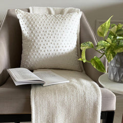 Snow Queen - White Art Silk Throw Pillow Cover