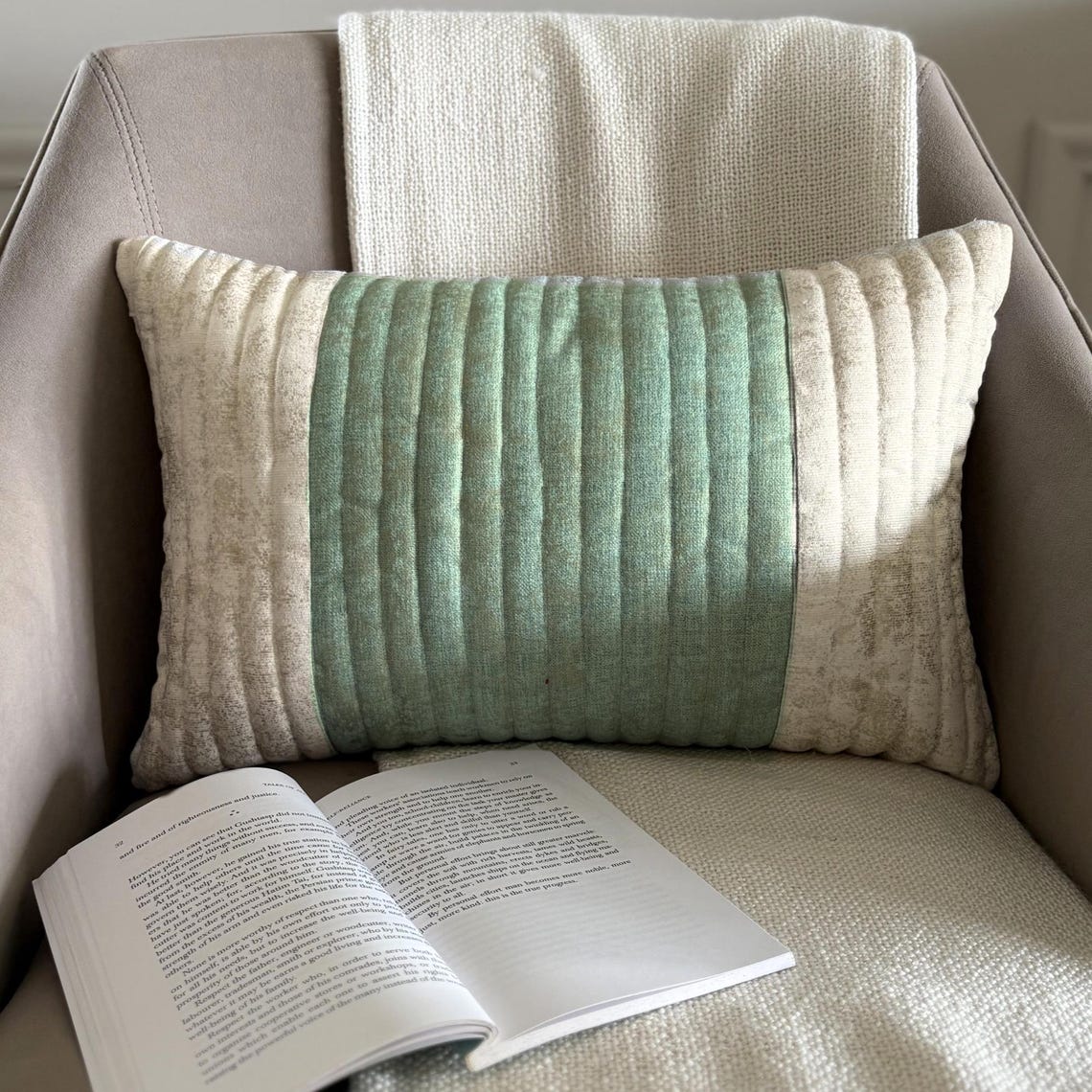 Powder Kissed Lumbar Pillow Cover