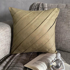 Contemporary Dark Beige - Beige Suede Decorative Euro Sham
