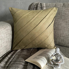Contemporary Dark Beige - Beige Suede Decorative Euro Sham