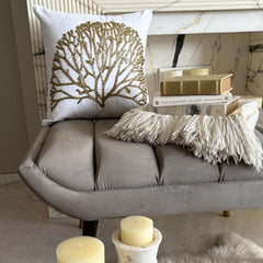 Gold Forest Embroidery Decorative Euro Sham