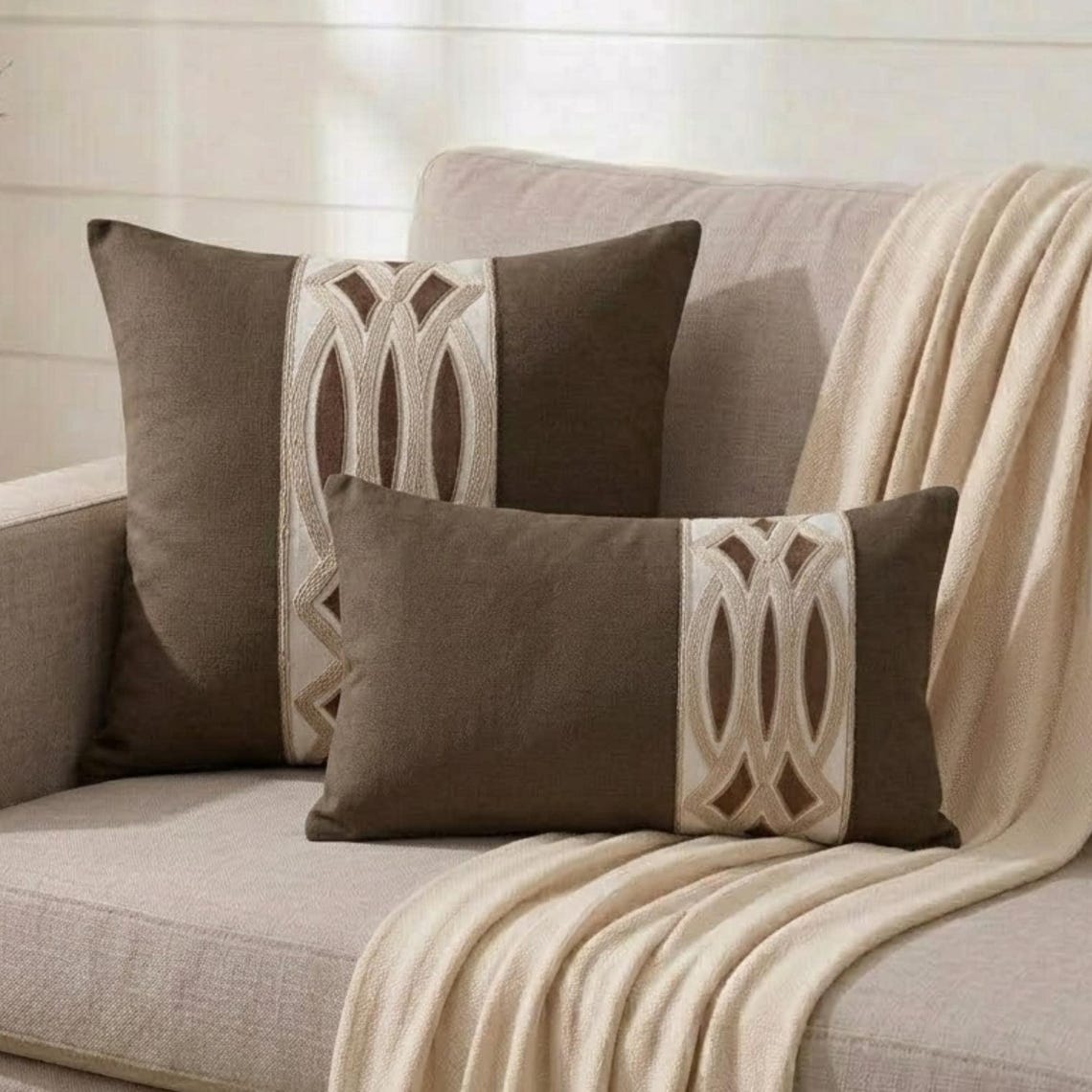 Cocoa Grace Lumbar Pillow Cover