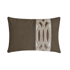 Brown Linen Lumbar Pillow Cover - Cocoa Grace