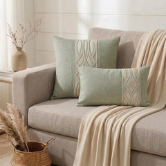 Gray Linen Lumbar Pillow Cover - Gray Grace