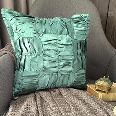 Dreamy Teal - Teal Blue Satin Throw Pillow Cover