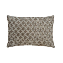 Gray Linen Lumbar Pillow Cover - Terra Lattice Lumbar