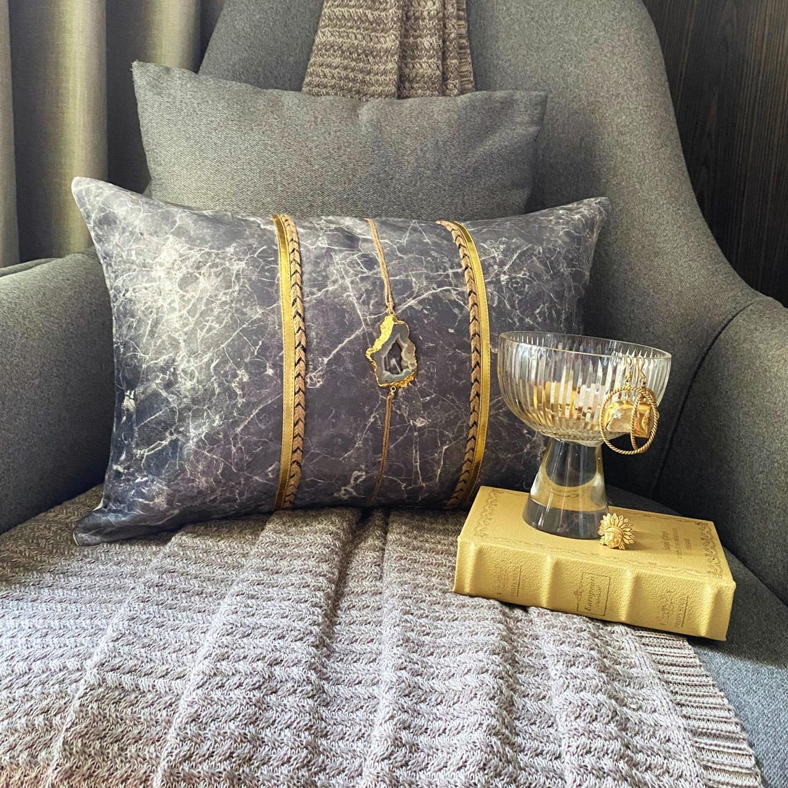 Solar Quartz Grey Lumbar Pillow Cover