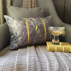 Solar Quartz Grey - Grey Suede Lumbar Pillow Cover