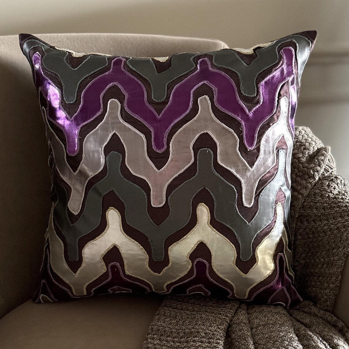 Purple Lava Pillow Cover