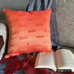 Orange Ocean - Orange Art Silk Decorative Euro Sham