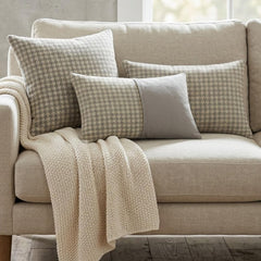 Gray Houndstooth Lumbar Lumbar Pillow Cover