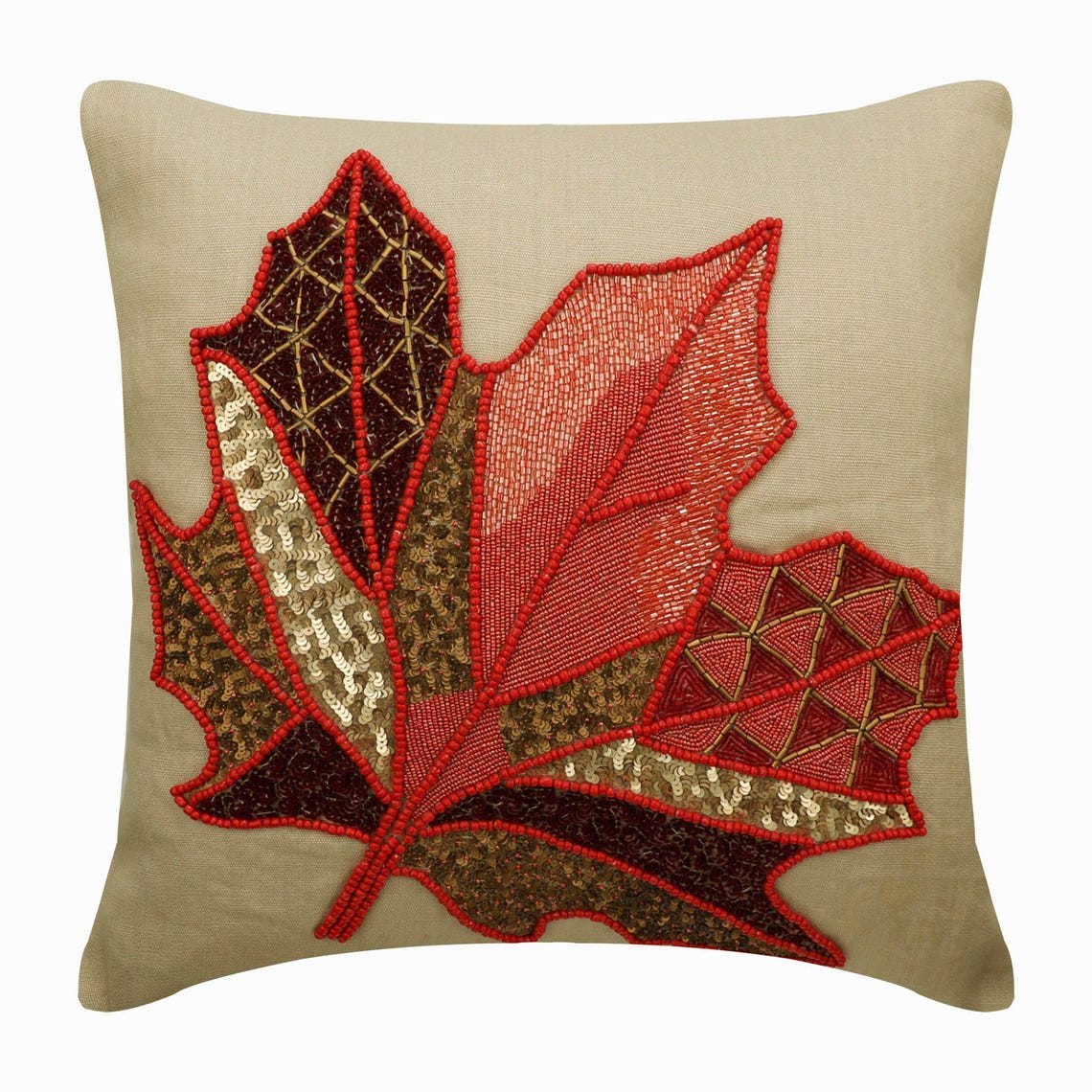 Changing Maple Leaf Throw Pillow Cover
