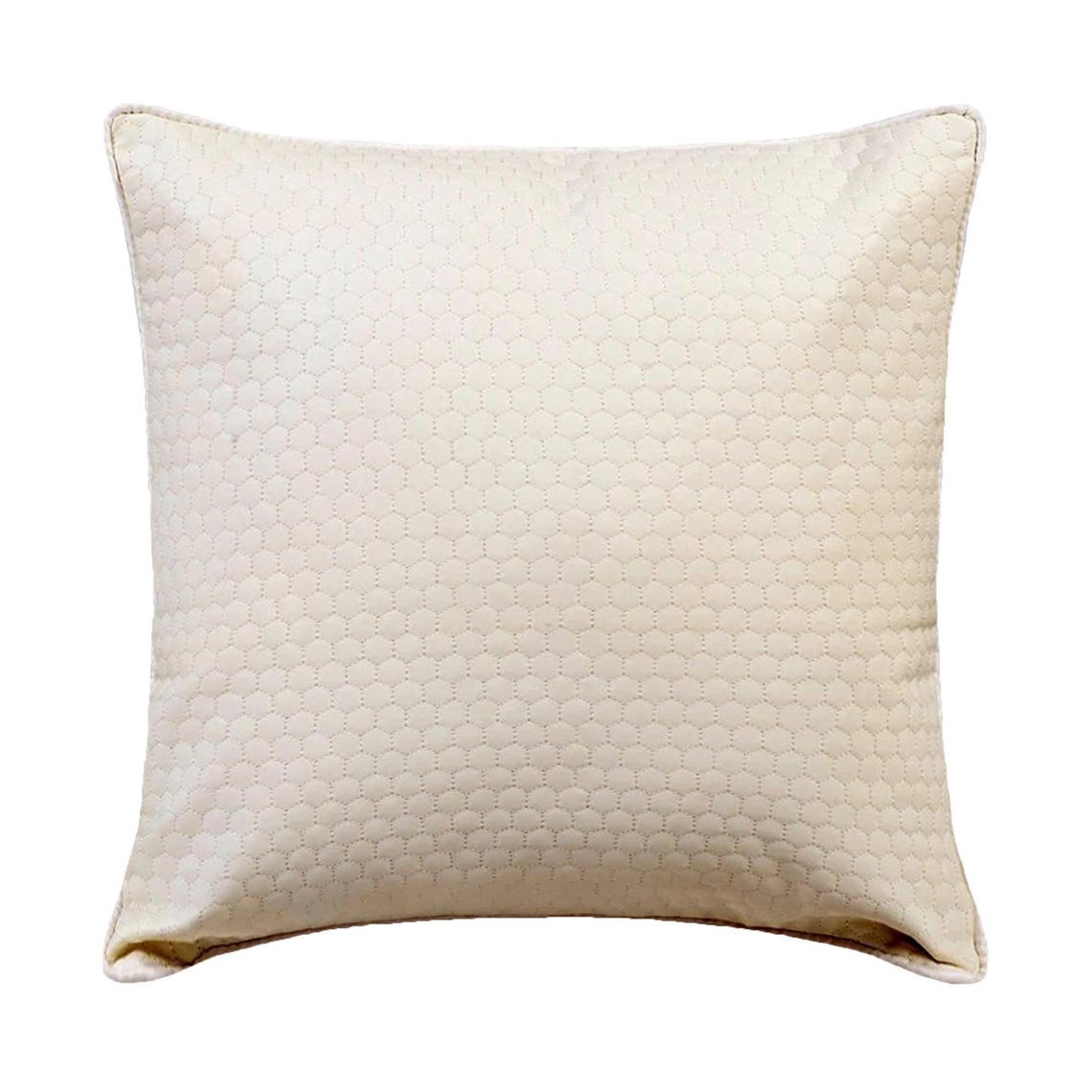 Invisible White - White Faux Leather Throw Pillow Cover