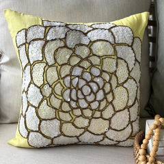 White Wildflower Pillow Cover