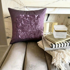 Plum Vintage Love - Plum Art Silk Throw Pillow Cover