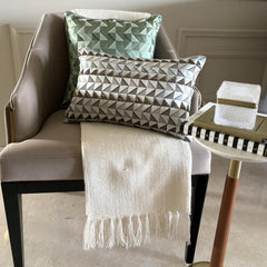 Teal Moire Effects - Teal Blue Silk Throw Pillow Cover