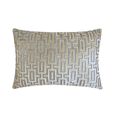 Champagne Velvet Lumbar Pillow Cover - Champagne Interlock Lumbar