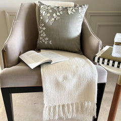 Silver Beauty - Silver Art Silk Decorative Euro Sham