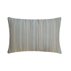 Blue Linen Lumbar Pillow Cover - Blue Haven Stripes