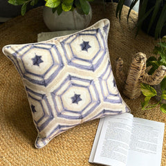Batik Purple - Purple Velvet Throw Pillow Cover