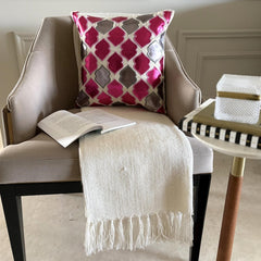 Magic Potion - Metallic Pink Faux Leather Decorative Euro Sham