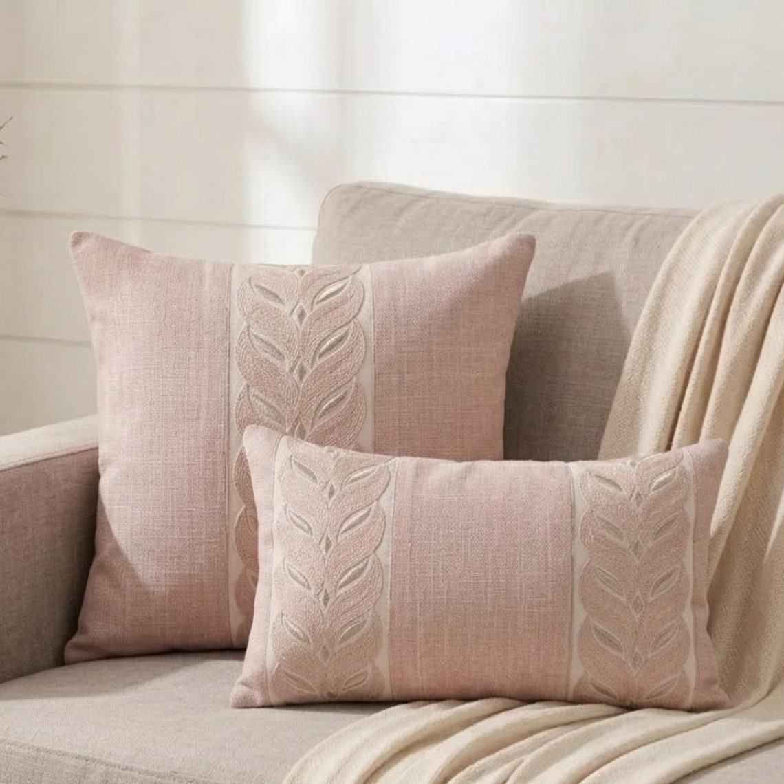 Blush Keepsake Lumbar Pillow Cover