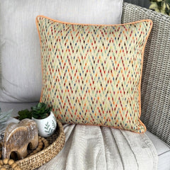 Felicity - Orange Jacquard Throw Pillow Cover