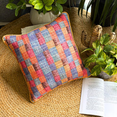 Hue Check Throw Pillow Cover