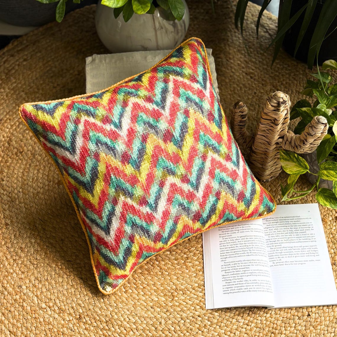 Chevron Palette Throw Pillow Cover