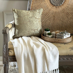 Paisley Brown Smitten - Brown Jacquard Decorative Euro Sham