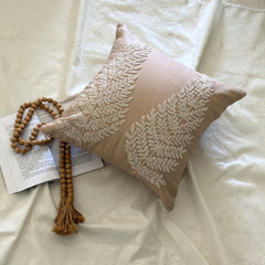 Morning Angel - Beige Cotton Linen Decorative Euro Sham