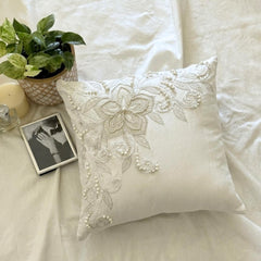 Wedding Love - Ivory Linen Decorative Euro Sham