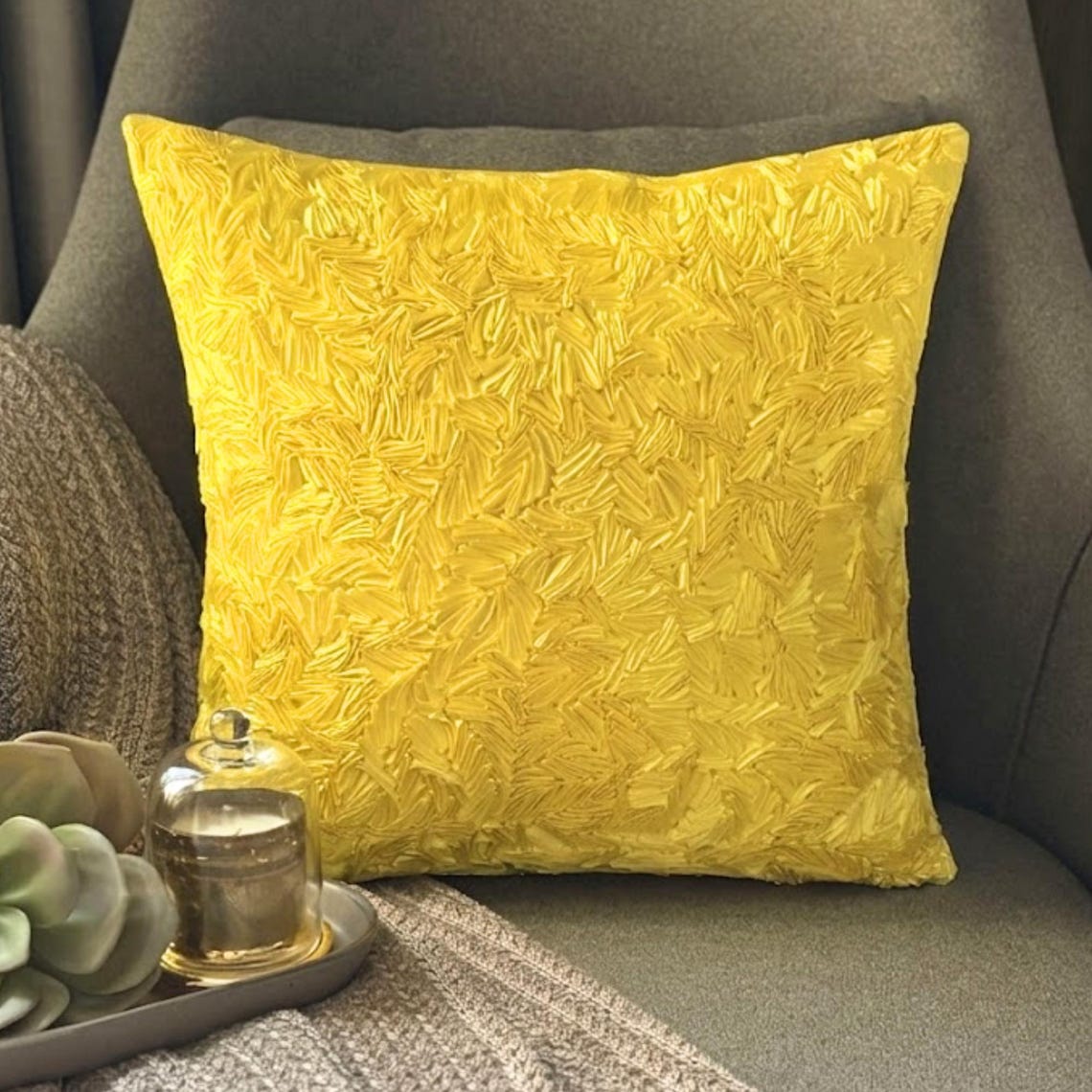 Yellow Sunshine Pillow Cover