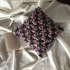 Love Punch - Plum & Pink Felt Decorative Euro Sham