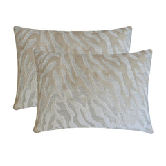 Ivory Velvet Lumbar Pillow Cover - Alabaster Luxe Lumbar