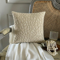Pearl Haven - Natural Beige Cotton Linen Decorative Euro Sham