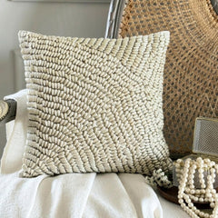 Pearl Dance - Pearl Ivory Art Silk Decorative Euro Sham