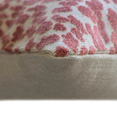 Coral Pink Velvet Lumbar Pillow Cover - Spotted Coral Lumbar