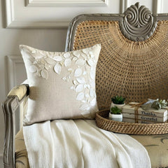 Linen Beauty - Natural Beige Cotton Linen Decorative Euro Sham