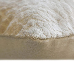 Ivory Velvet Lumbar Pillow Cover - Spotted Coral Ivory