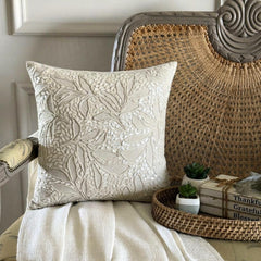 Pearl Divine - Natural Beige Cotton Linen Decorative Euro Sham