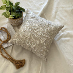 Pearl Divine - Natural Beige Cotton Linen Decorative Euro Sham