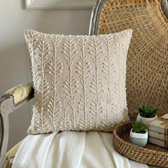 Pearl Essence - Natural Beige Cotton Linen Decorative Euro Sham