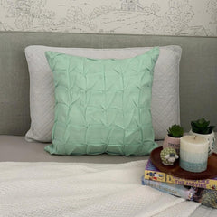 Tender Mint - Pastel Green Cotton Linen Throw Pillow Cover