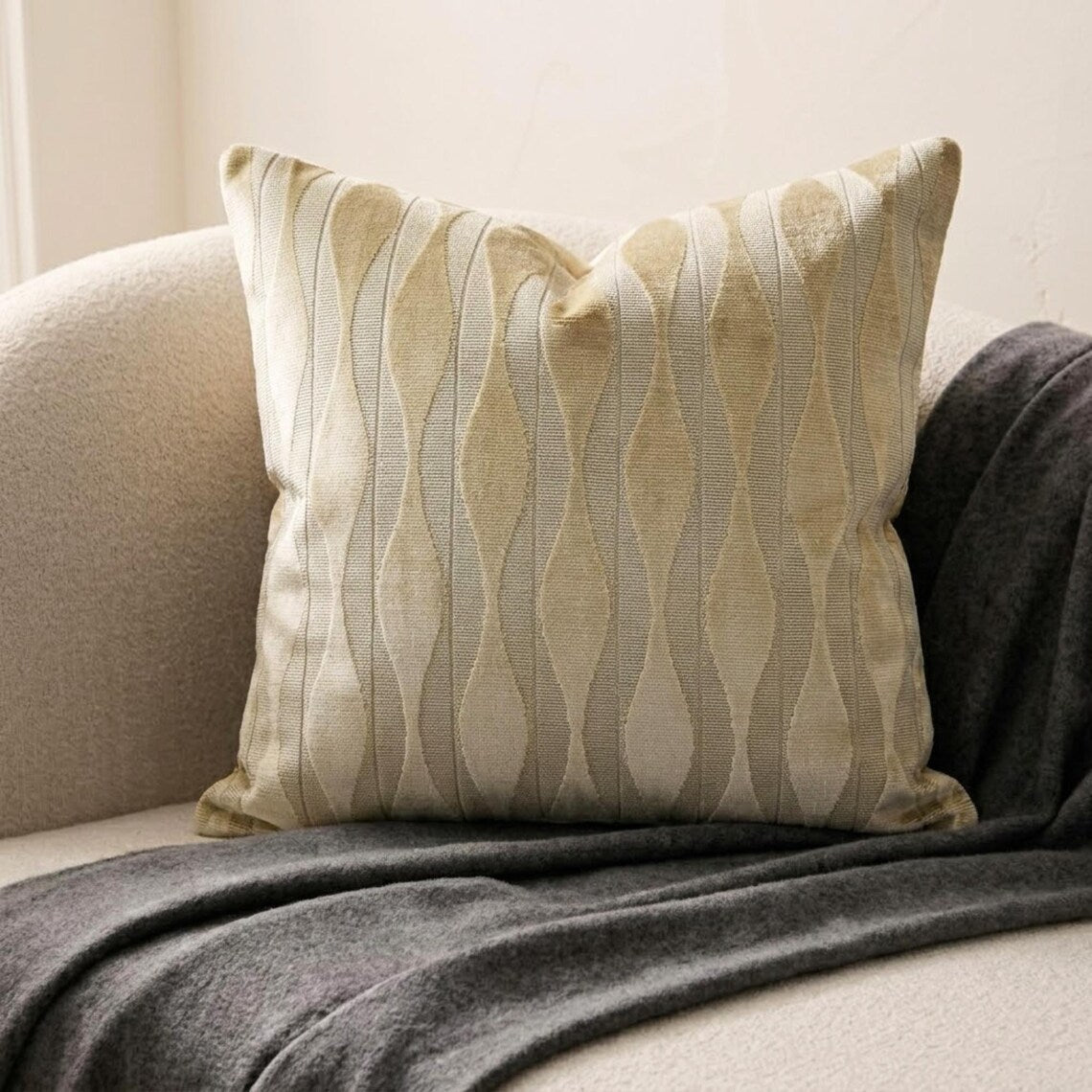 Velvet Flow Throw Pillow Cover